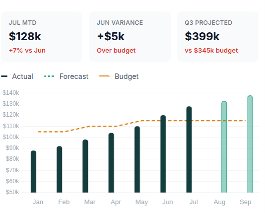 Budget and forecast